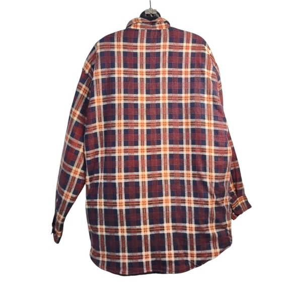 Vintage Midwest Traders Men's Plaid Quilted Flannel Shirt Sz XLT - Picture 2 of 8